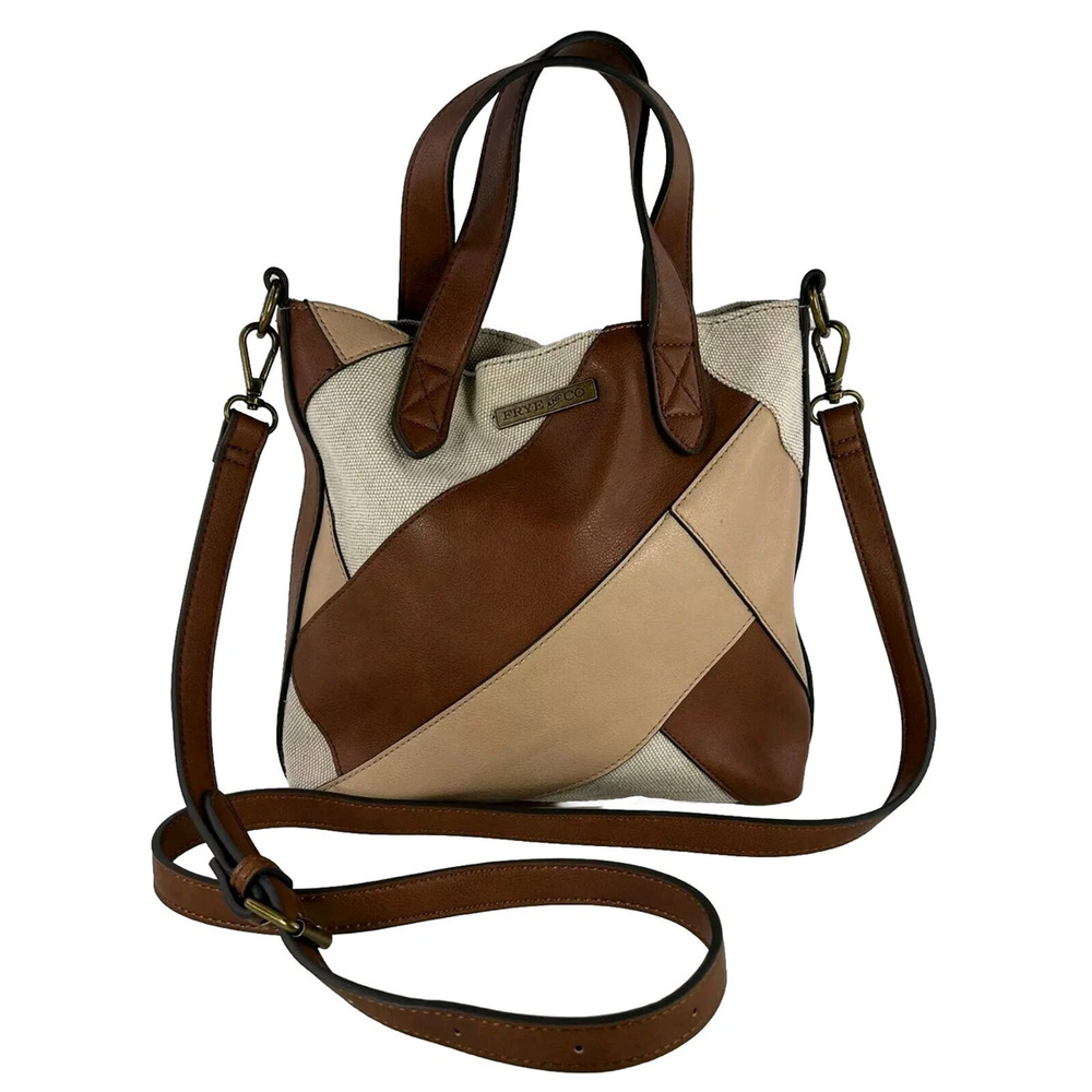 Frye Leather Patchwork Crossbody Retro‎ Boho Style Purse Brown